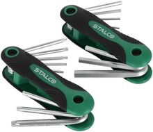 STALCO Sada kľúčov TORX a imbusových KĽúčov, set 2 x 8 ks