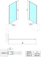 Polysan DEEP sprchová bočná stena 750x1650mm, číre sklo MD3116 (6) (5)