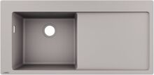 Hansgrohe S51 S5110-F45 granitový drez 1030x490x190 mm,odkvapová plocha Betónová Šedá Ľavý