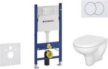 Geberit SET Duofix Basic Delta 111.153.00.1 závesné WC Arteco sedátko SoftClose tlačítko Delta 01 Biela