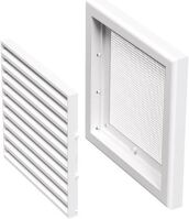 Ventilačná plastová mriežka, biela, MV100s-100x100