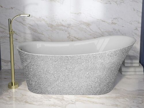 Hopa Volně stojící vana CALIMA Glam - stříbrná - Barva - GLAM 02 - stříbrná, Barva sifonu 