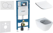 Geberit SET Duofix 111.925.00.5 závesné WC Smyle Square sedátko SoftClose tlačítko Sigma 01 Alpská Biela