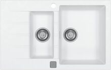 Alveus CADIT 70 kuchynský granitový drez so sifónom 79x50 - G-11 White