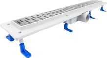 Hopa STANDARDline Odtokový žľab Biely plast, rošt MEDIUM 40cm Nerez