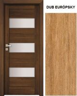 INVADO Rámové dvere SIENA 3 sklo 70 Pravé Pasív iba pre dvojkrídlové! SK Dub Európsky B639 INV-SIENA3-šidl