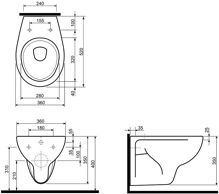 KOLO K93100000 Rekord-idol závesné WC, hlboké splachovanie, 6L (1)