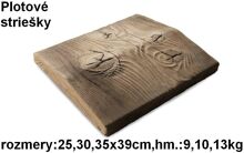JAPE Plotová betónová strieška 30, šírka 30x39x6cm, betón-imitácia dreva