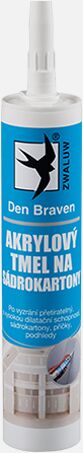 Akrylový tmel sádrokartonový brúsiteľný, trvalo pružný, pretierateľný biely