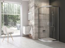 Ravak BLIX BLCP4-90 štvrťkruh sprchový kút 90x90x190 R50 posuv.dv, Satin,Transparent 3B270U00Z1