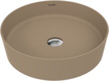 Creavit LOOP ROUND keramické umývadlo na dosku Ø 45 cm, capuccino
