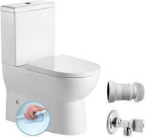 Aqualine JALTA RIMLESS WC-kombi kompletasedátko SCapripojenie odpaduaroh.ventil