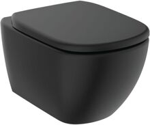 Ideal Standard Tesi - Závesné WC RimLSa 36x53 cm hodvábna Čierna WC sedátko SoftClose