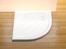 Ravak Vanička ELIPSO PRO-90 white, liaty mramor, rádius R500 a sifón XA237701010