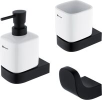 Nimco NIKAU černá Sada koupelnových doplňků Černá, NKC set-31K-T-90 NKC set-31K-T-90