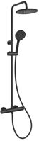 Kielle Sprchový set s termostatom, 23 cm, 3 prúdy, matná čierna 20602024 Kielle Sprchový set s termostatom, 23 cm, 3 prúdy, matná čierna 20602024