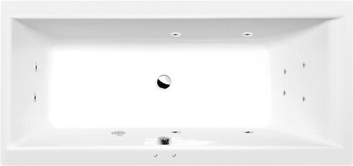 Polysan CLEO hydromasážna vaňa, 160x75x48cm, Active Hydro, Biela,krytka Chróm