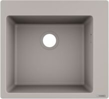 Hansgrohe S51 S510-F450 vstavaný granitový drez 540x490x190 mm Betónová Šedá