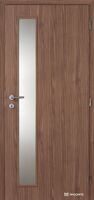 Doornite Fóliované (kašír) VERTIKA SKLO Orech 80 Posuvné dvere bezfalcové s mušlou