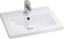 Cersanit COMO 50 Umývadlo nábytkové 50x40cm s prepadom, otvor pre bat, Biela K32-002-BOX