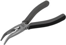 STALCO Kliešte s predĺženými čeľusťami, zahnuté,160 mm PERFECT
