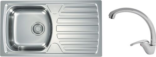Alveus SET ALVEUS nerez drez 78x43,5 BASIC 170 fi 90 a batéria GRANDIA Chróm