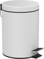 Aqualine SIMPLE LINE odpadkový kôš guľatý 5l, biela mat 28105