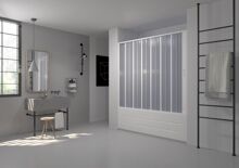 Forte FLEX VASCA MARTE NEW plastová vaňová zástena 140-170x150cm pr.Biely do strany O