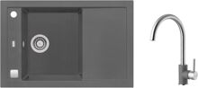 Alveus SET ALVEUS FORMIC 30 STEEL granit drez 76x50 a batéria ELZA STEEL SETA298 Alveus SET ALVEUS FORMIC 30 STEEL granit drez 76x50 a batéria ELZA STEEL SETA298