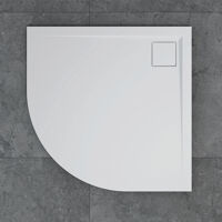 Ronal LIVADA Štvrťkruhová sprchová vanička liaty mramor R550, 90x90x3,5cmakryt sifón Bi Ronal LIVADA Štvrťkruhová sprchová vanička liaty mramor R550, 90x90x3,5cmakryt sifón Bi