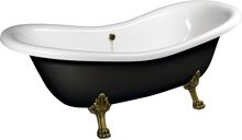 Polysan CHARLESTON voľne stojaca vaňa 188x80x71cm, nohy bronz, čierna/biela Polysan CHARLESTON voľne stojaca vaňa 188x80x71cm, nohy bronz, čierna/biela