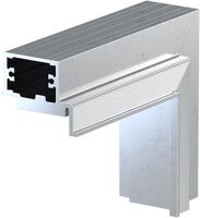 PORTA Doors HIDE 60-80 SK-norma skrytá reverzná zárubeň 2 pánty surový Hliník na premaľovanie