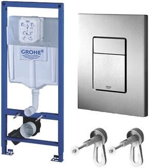 GROHE inštalačný modul 38528 duofix, 38558 úchyty, 38732 tlačidlo Cosmo chróm 38772001