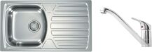 Alveus SET ALVEUS nerez drez 78x43,5 BASIC 170 fi 90 a batéria RIVIERA Chróm SETA259