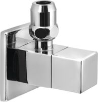 Sapho Rohový ventil s rozetou, hranatý, 1/2"x3/8", chróm SL111