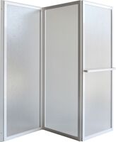 Olsen Spa KARINA Vaňová zástena 2-dielna zalamovacia 95x135cm, rám Biely AL, Polystyrol 2