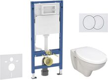 Geberit SET Duofix BasicDelta 111.153.00.3 závesné WC Taurus sedátko SoftClose tlačidlo Delta 01 Biela