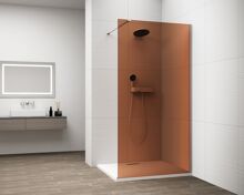 Polysan ESCA CHROME jednodielna sprchová zástena k stene,90x210cm Marron/Chróm ES1590-01