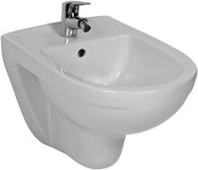 Jika LYRA PLUS bidet závěsný 53cm s otvorom pre bateriu, s postrannými otvormi, biely H8303810003041