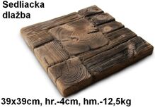 JAPE Sedliacka dlažba 39x39x4cm, betón-imitácia dreva, exteriér-mrazuvzdorná SD39x39