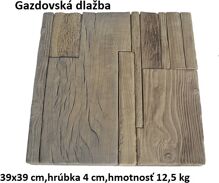 JAPE Gazdovská dlažba 39x39x4cm, betón-imitácia dreva, exteriér-mrazuvzdorná GD39x39