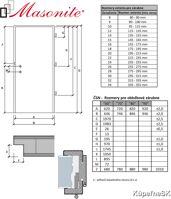 Rozmery dverí, zárubní a stavebných otvorov pre dvere Masonite (2)