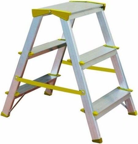 ALVE Al regály, 2 x 8 priečok,D = 1,62 m, nosnosť 150 kg, obojstranné so zámkom, EUROSTYL 