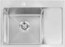 REA Fin nerezový drez so sifónom 620x480x185 mm brúsená NerezZLE-06012