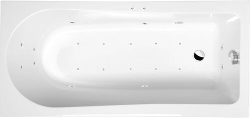 Polysan LISA hydromasážna vaňa, 160x70x47cm, Active Hydro-Air, Biela,krytka Chróm