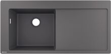 Hansgrohe S51 S5110-F45 granitový drez 1030x490x190 mm,odkvapová plocha Kamenná Šedá Ľavý