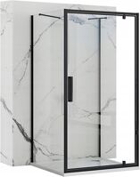 REA nástenný sprchový kút Rea Rapid Swing 70x100 cm Pivotové dvere Číre/Čierna KPL-009948