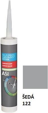 RAKO system ASI 122 Silikónový tesniaci tmel, vodeodolný-protiplesňový,mraz, 310 ml, Šedá