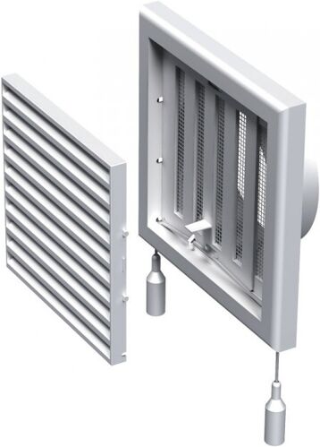 Ventilačná plastová mriežka, biela, MV120VRs-125