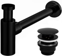 REA Umývadlový sifón Klik-Klak Universal Black Matt REA-A5215